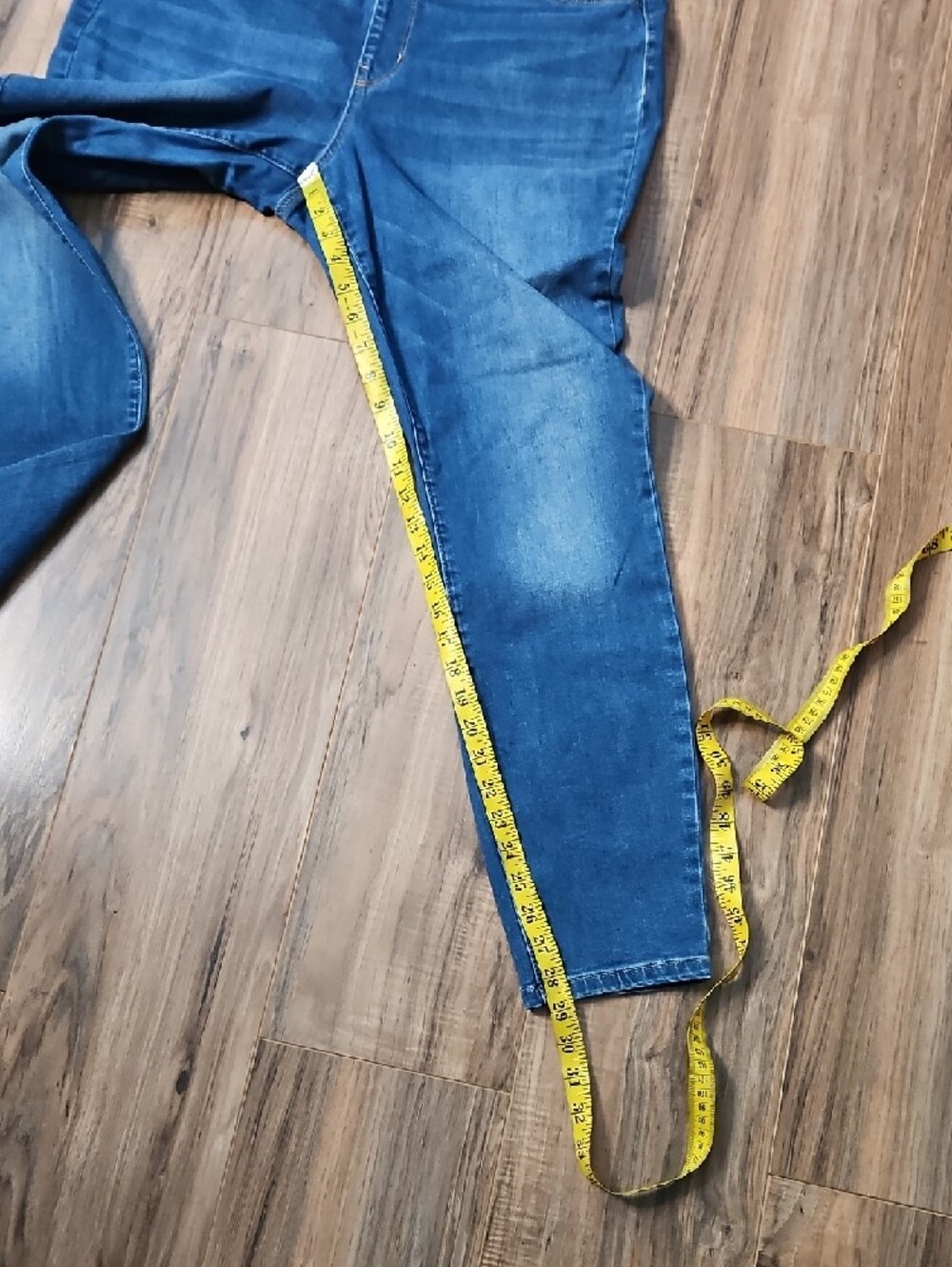 Wonderly Women’s Blue Stretch Denim Easy Pull On Super Skinny 14R - Picture 7 of 9